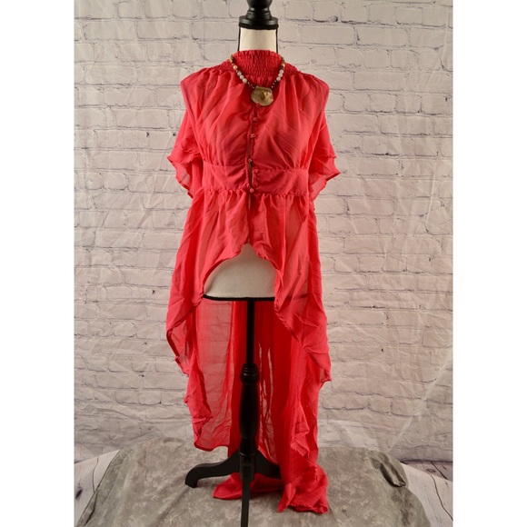 Brand New Half Sleeve Hi Low Blouse/ Duster Sz 22/24 & 26/28 - Picture 6 of 13